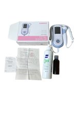 Máy đo tim thai Jumper màu xanh( Còn bh, full box) kèm gel