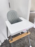 Ghế ăn dặm cho bé BabyHop màu trắng kèm thanh gác chân (6→36m) - Ảnh 2
