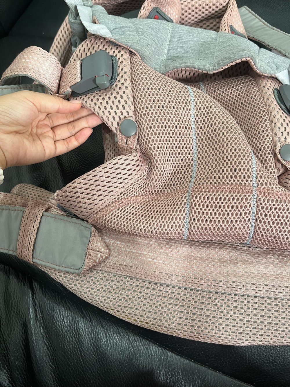Địu Baby Bjorn Harmony dusty pink (size: 0->3y ~ 3kg2->15kg) - Ảnh 15