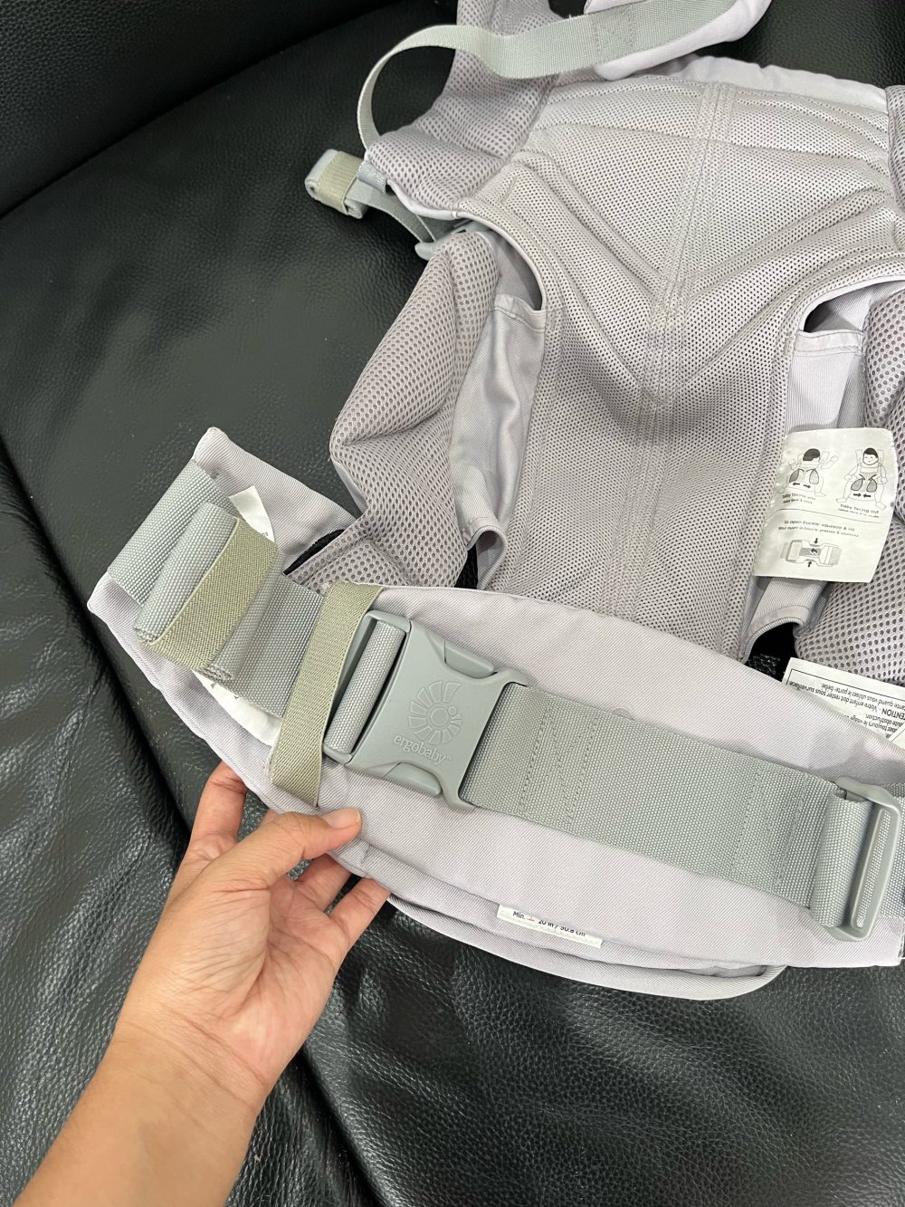 Địu Ergobaby Omni 360 Cool Air Mesh, Pearl Grey ( size:0->48m~ 3kg2->20kg) - Ảnh 5