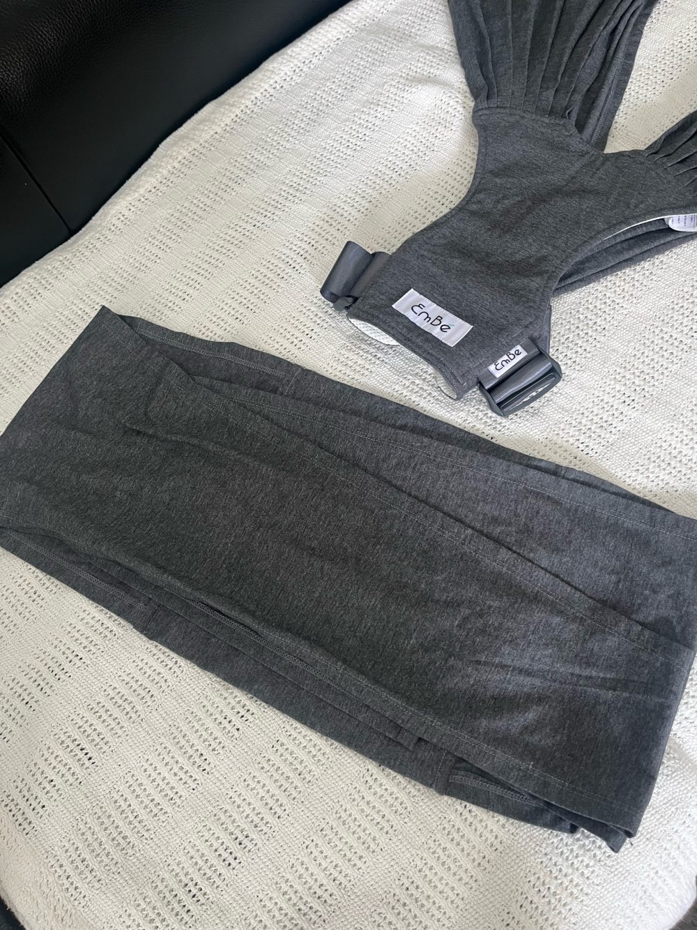 Địu vải Embé Sling màu Novasoft Charcoal, Flex plus ( size: 0-> 24m) full box. - Ảnh 8