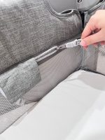 Giường cũi Joie Kubbie Sleep Foggy Gray (tối đa 9kg) tặng kèm đệm sơ dừa & drap size 80x50cm - Ảnh 4