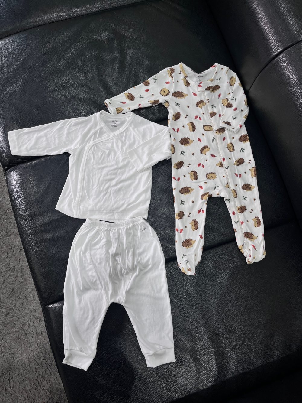 Sleepsuit Nordstrom màu trắng tặng kèm set dài tay Nous màu trắng (3→6m) - Ảnh 6
