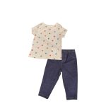 Bộ áo ngắn tay quần dài Mother Care, Carter's hoạ tiết trái tim (9-12m)