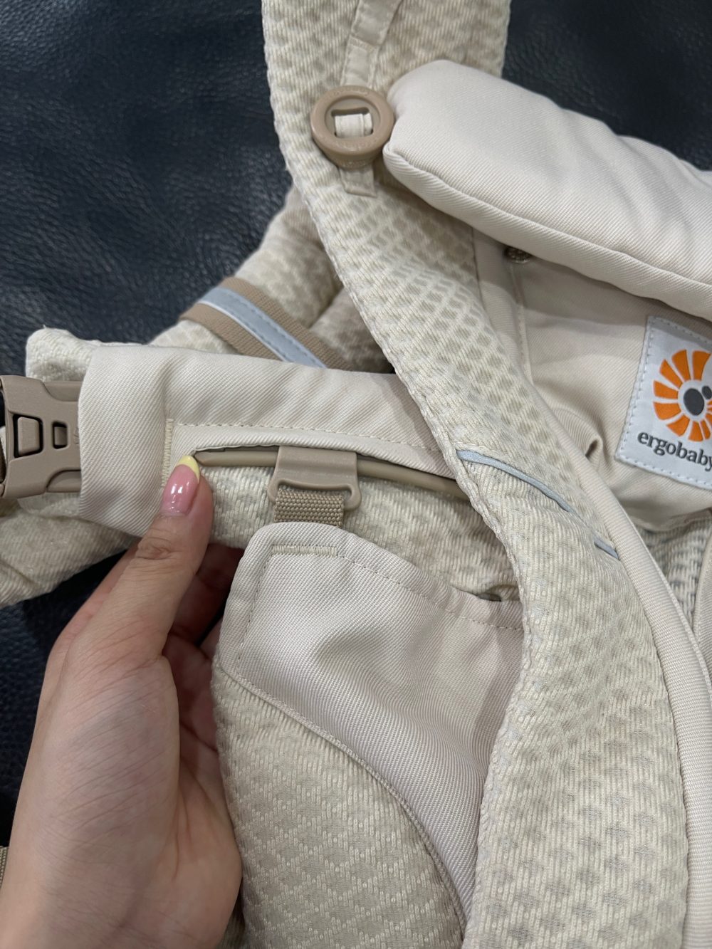 Địu Ergobaby Omni Breeze màu be (no box, size: 3kg2→20kg~ 0→48m) - Ảnh 5