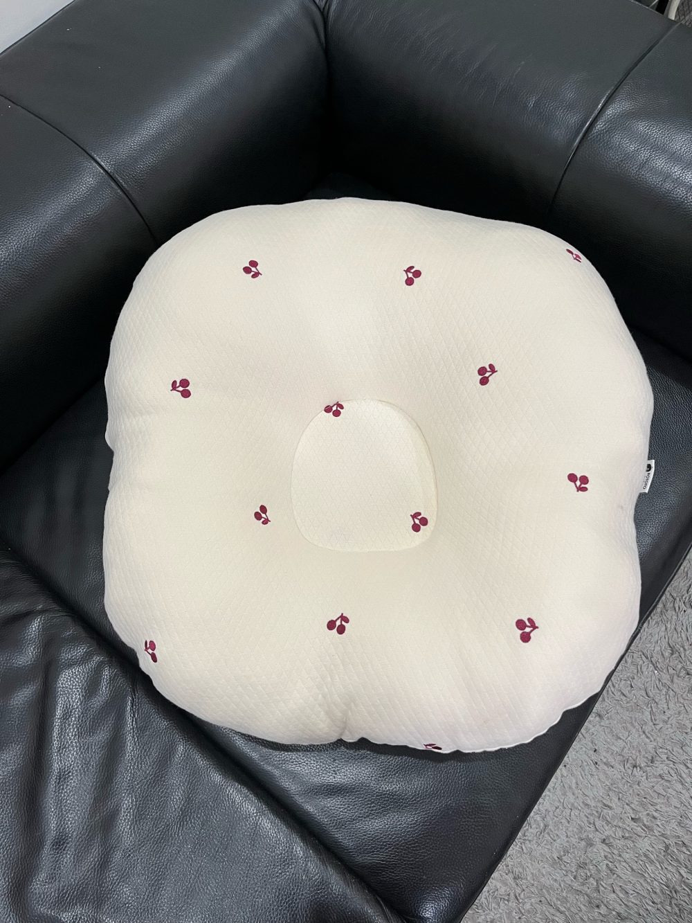 Gối chống trào ngược Rototo bebe cotton lụa hoạ tiết cherry ( còn túi đựng) - Ảnh 10