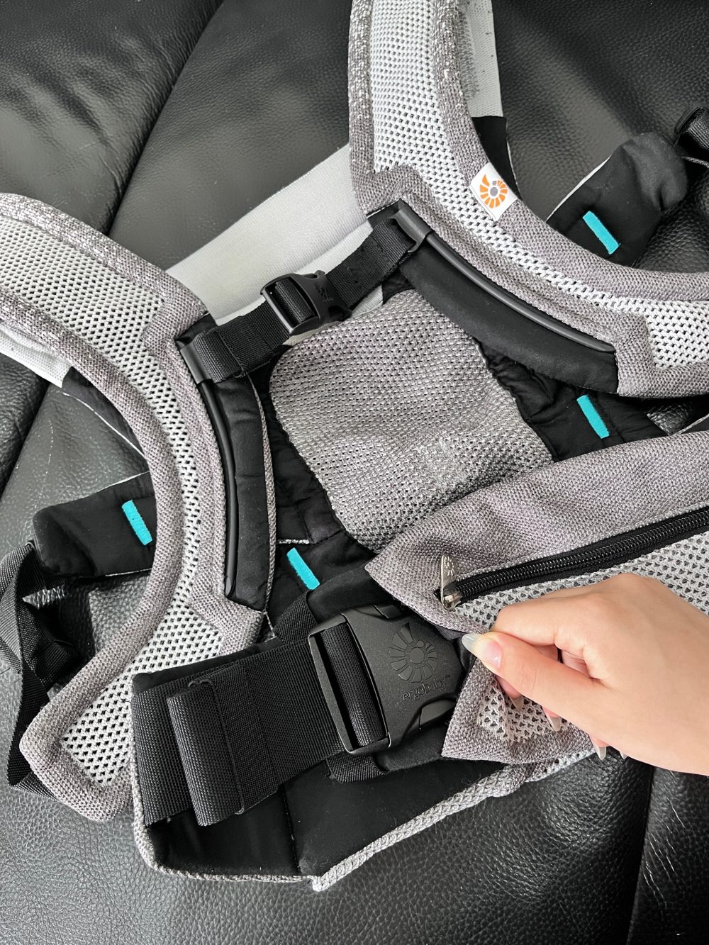 Địu Ergobaby Aerloom màu xám (0→3y, tối đa 16kg) - Ảnh 10
