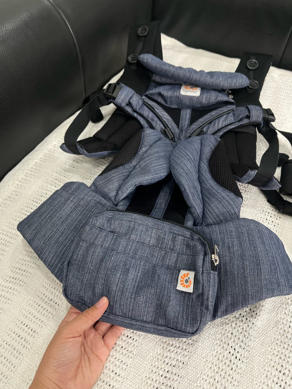 Địu Ergobaby Omni 360 Cool Air Mesh màu Indigo Weave ( size: 0->48m~ 3kg2-> 20kg) - Ảnh 3