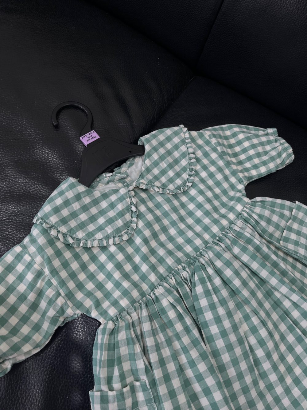 Váy caro Gingham Mothercare màu xanh (size: 6→9m) - Ảnh 7