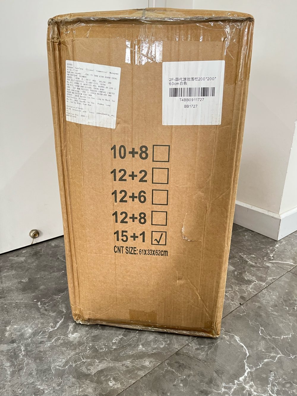 Quây nhựa gấp gọn Beige 200x200cm ( full box, new 100%) - Ảnh 3