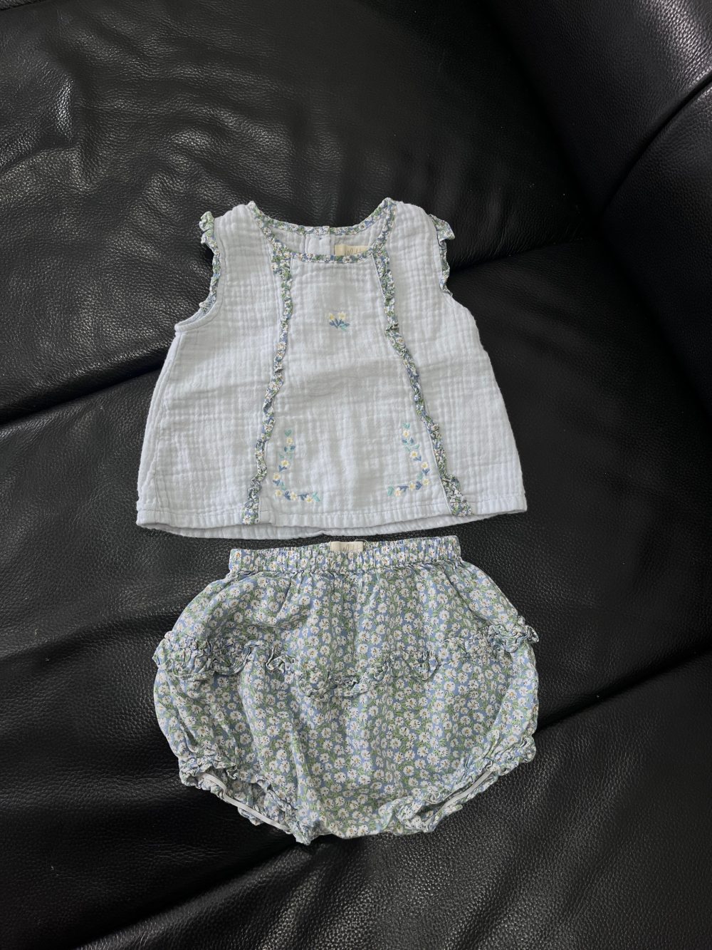 Set 2 đồ bộ cotton Verdaubet màu be, Abetta màu xanh (12→18m) - Ảnh 11