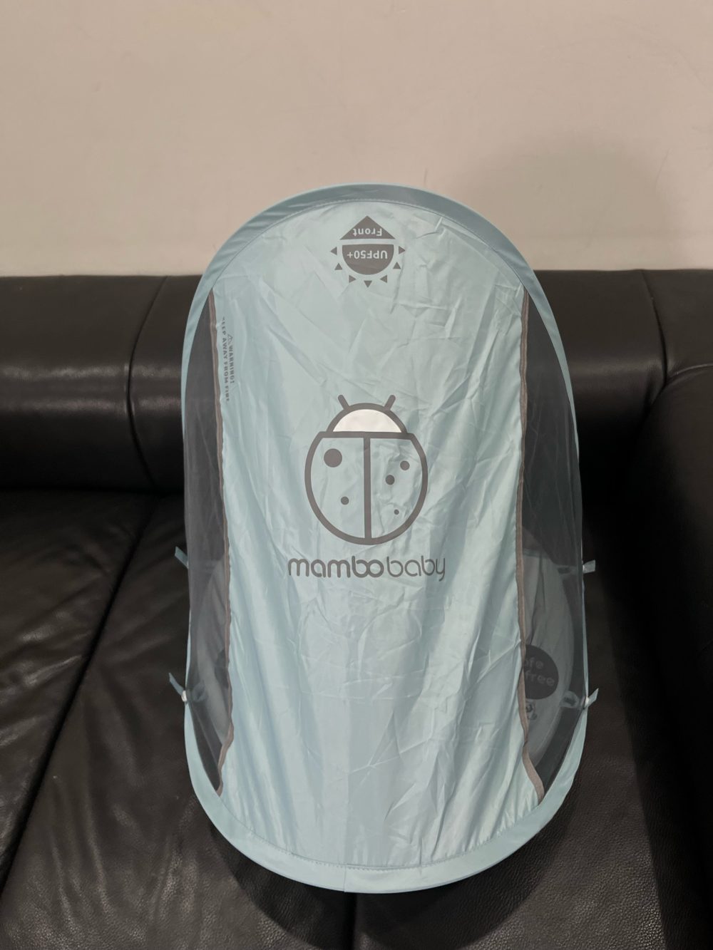 Phao bơi ngực Mambobaby màu xanh hoạ tiết bọ rùa có mái che ( size: 3->24m~ 6->18kg) - Ảnh 4