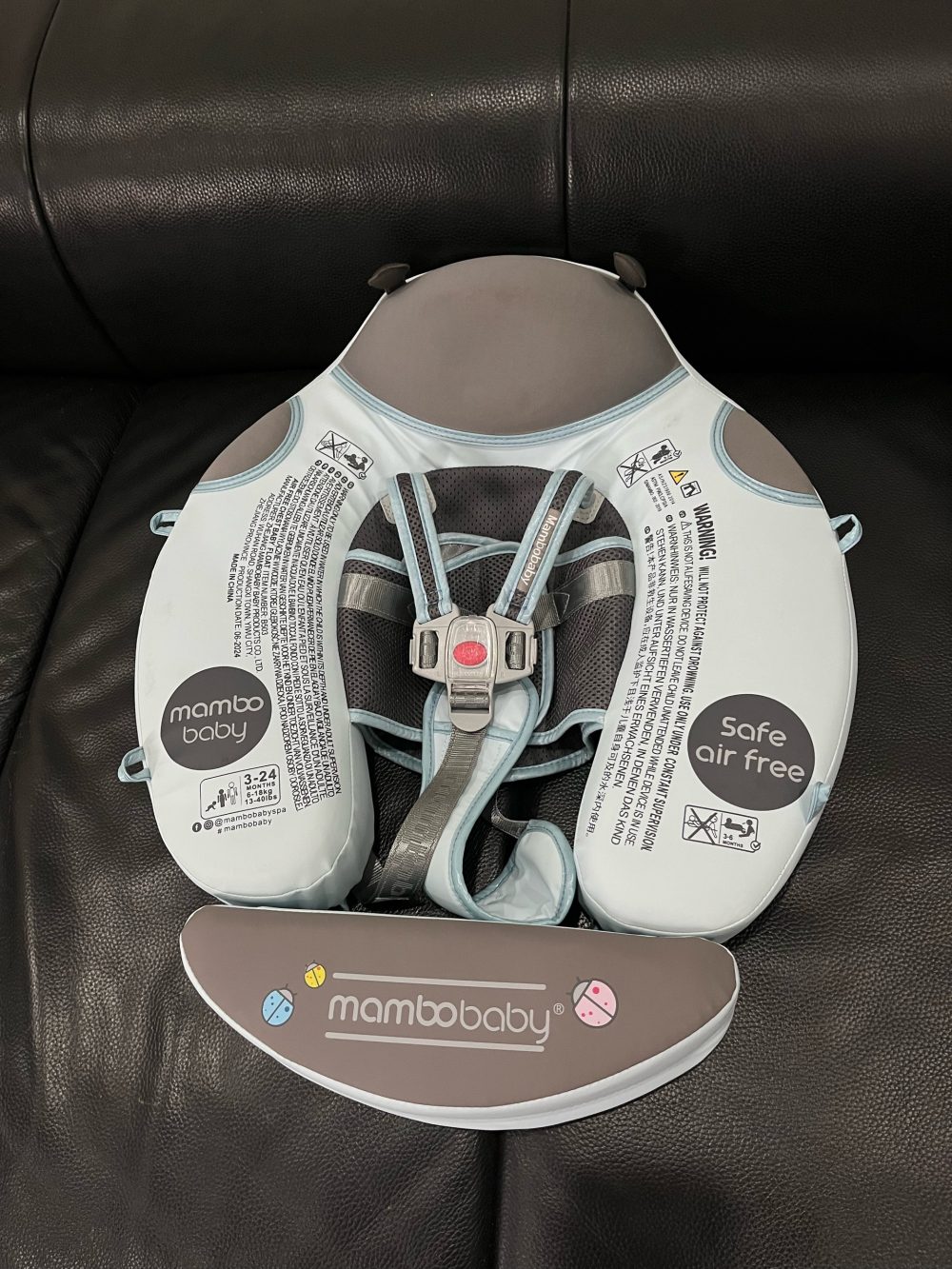 Phao bơi ngực Mambobaby màu xanh hoạ tiết bọ rùa có mái che ( size: 3->24m~ 6->18kg) - Ảnh 13