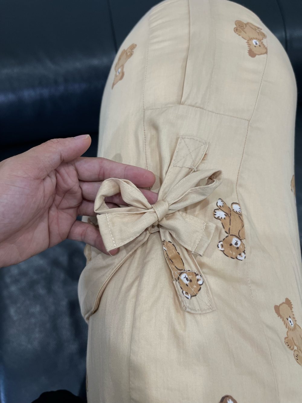 Gối chống trào ngược Dono&Dono vải 4 mùa (hoạ tiết gấu teddy) + kèm vỏ gối hoạ tiết thỏ hồng - Ảnh 17