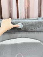 Giường cũi Joie Kubbie Sleep Foggy Gray (tối đa 9kg) tặng kèm đệm sơ dừa & drap size 80x50cm - Ảnh 17