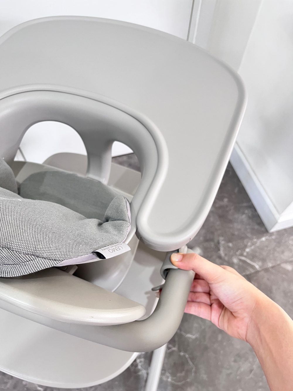 Ghế ăn dặm Cybex lemo 3in1 màu Suede Grey - BH 9/2/2029 - full box - Ảnh 4