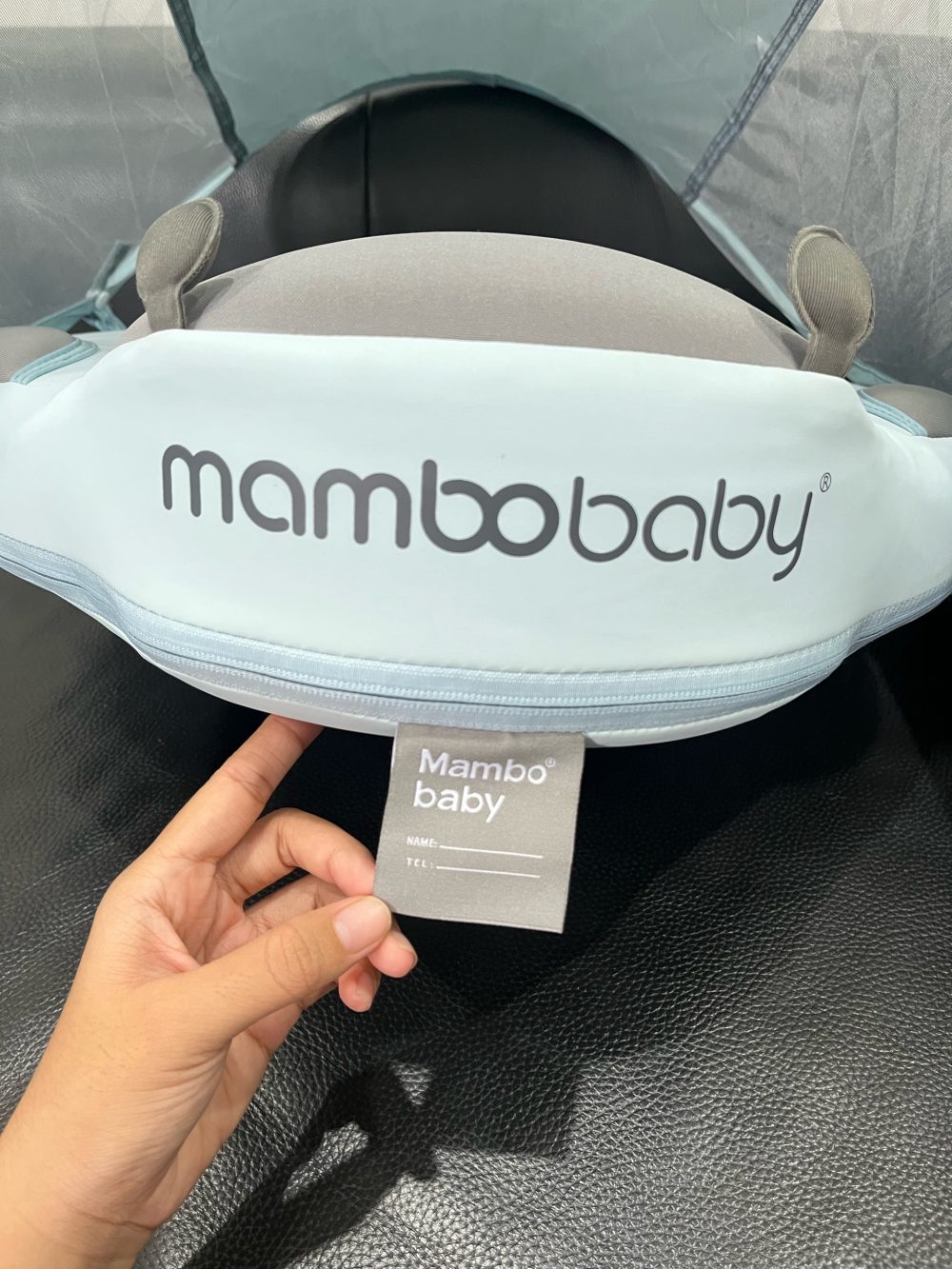 Phao bơi ngực Mambobaby màu xanh hoạ tiết bọ rùa có mái che ( size: 3->24m~ 6->18kg) - Ảnh 11