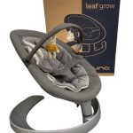 Nôi Nuna Leaf Grow màu granite kèm thanh đồ chơi - Bill VNQ (size: 0->60kg, full box,còn BH )