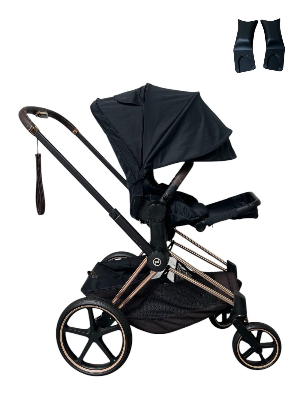 Xe đẩy Cybex Priam 3 khung rosegold (size: 0->4y, tối đa 22kg) kèm adapter