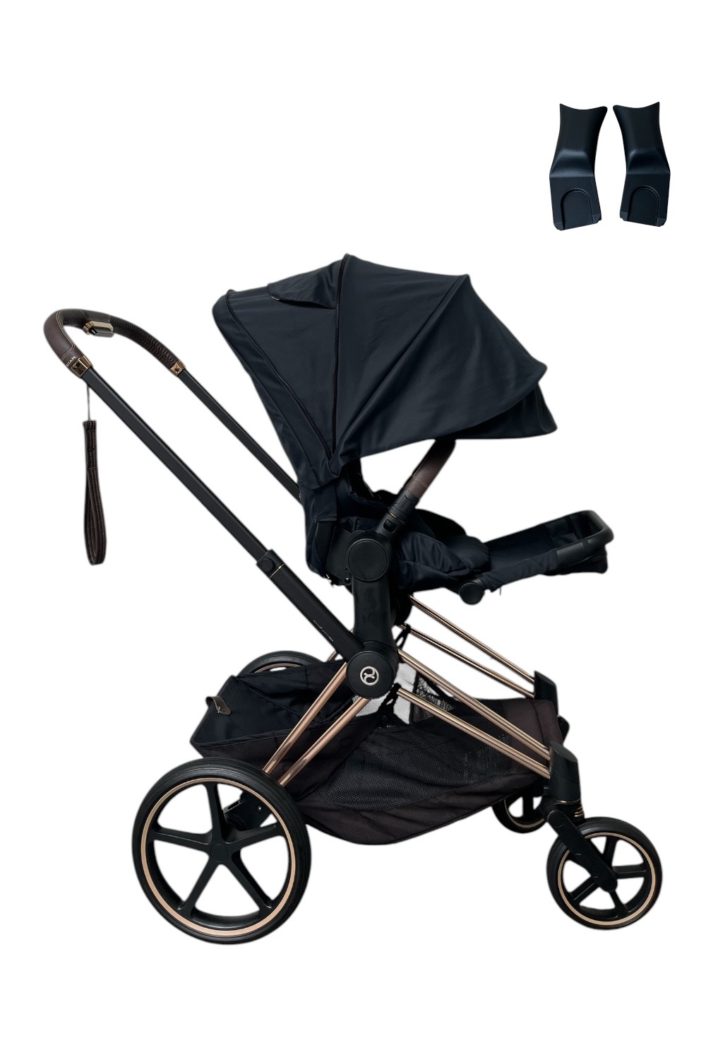 00e6257d3abd44fe8a7bdecfde6518b4 Xe đẩy Cybex Priam 3 khung rosegold (size: 0->4y, tối đa 22kg) kèm adapter - Ảnh 1