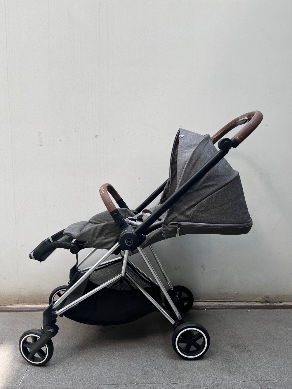 Xe đẩy Cybex mios 3 màu xám khung bạc ( size: 0->4y, tối đa 22kg) kèm adapter và áo mưa cybex - Ảnh 12