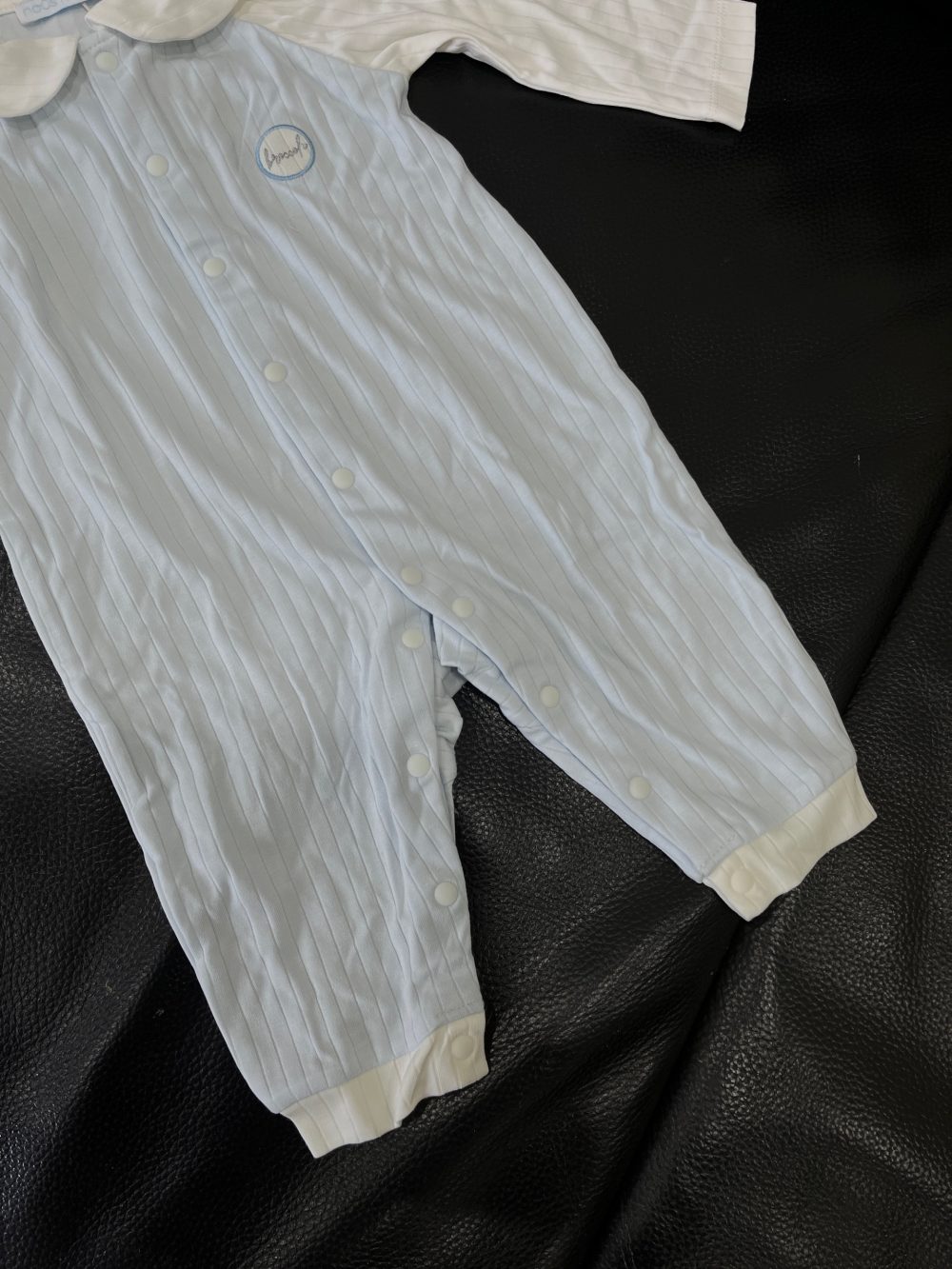 Set body dài Nous xanh phối trắng (size 3→6m) kèm mũ lưỡi trai Nous màu xanh nhạt (size M) - Ảnh 12
