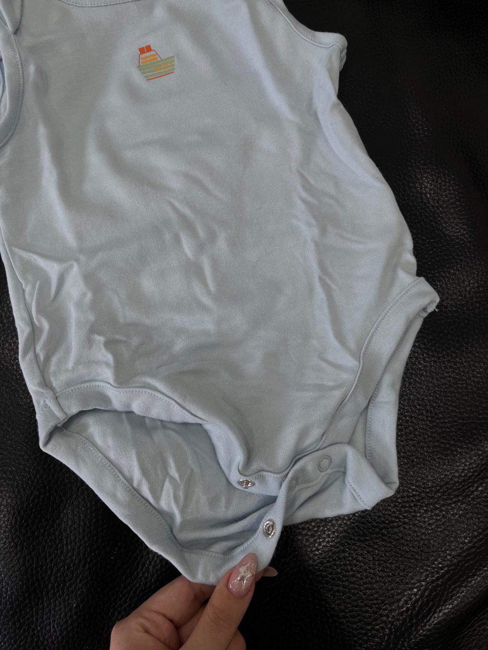 Set 2 bộ bodysuit Mothercare màu xanh kèm bodysuit Carter’s màu xanh (size 6 →9m) - Ảnh 7