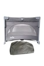 Cũi gấp gọn Joie Kubbie Sleep Foggy Gray ( còn túi đựng)