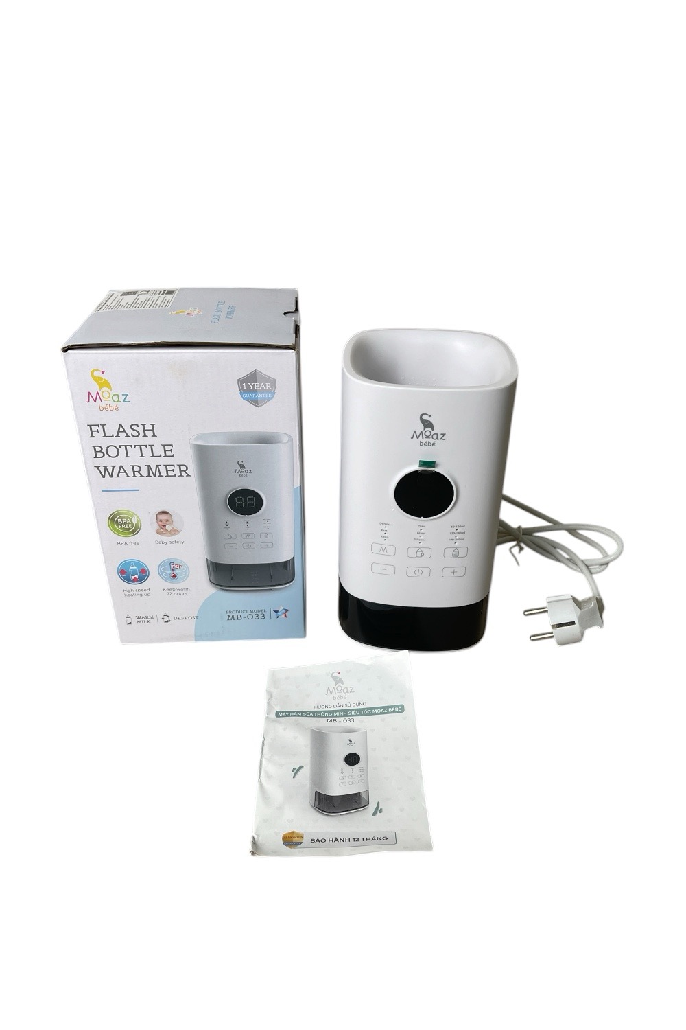 053acc2450d240c28f2df9b451f342c7 Máy hâm sữa Moaz BéBé MB – 033 ( full box) - Ảnh 1