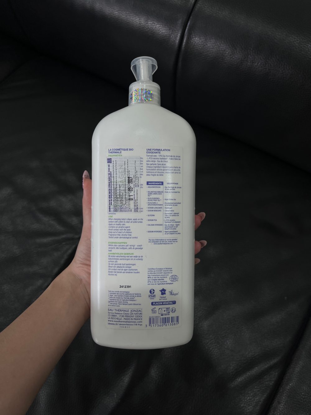 Kem làm sạch vùng mặc tã Eau Thermale Jonzac (1L) HSD:1/3/2027 - Ảnh 4