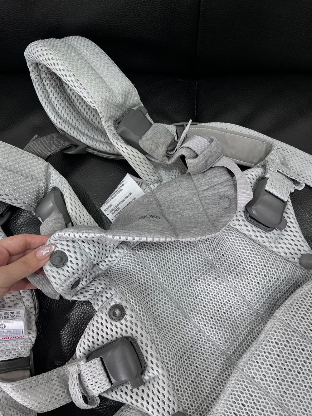 Địu BabyBjorn màu xám ( size: 0->3y ~ 3kg2->15kg) - Ảnh 13