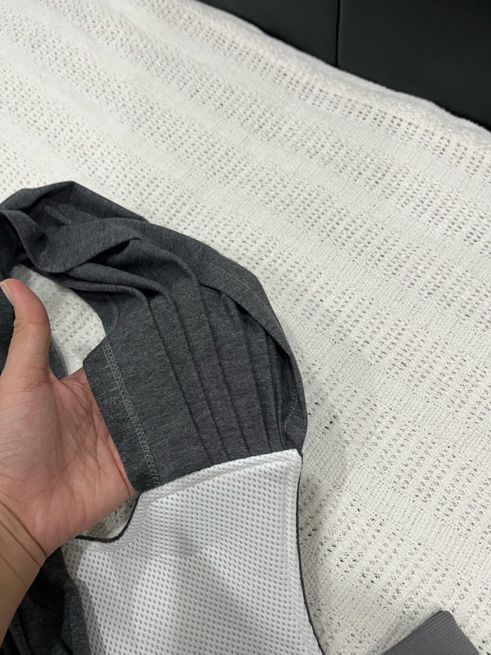 Địu vải Embé Sling màu Charcoal dòng flex ( size: 0->24m, còn túi đựng) - Ảnh 13