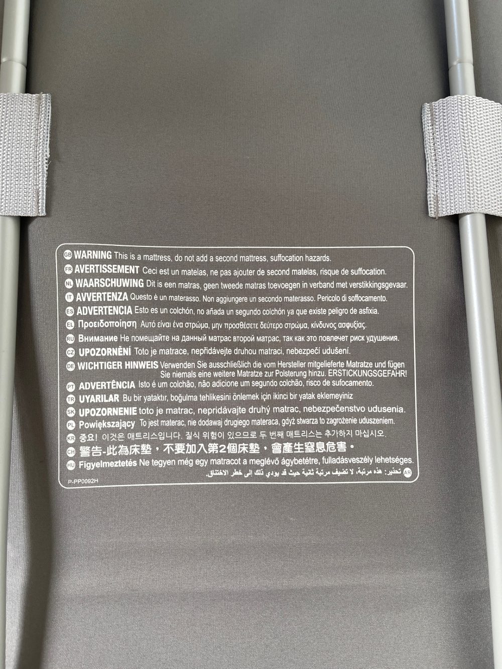 Cũi gấp gọn Joie Kubbie Sleep Foggy Gray ( còn túi đựng) - Ảnh 24