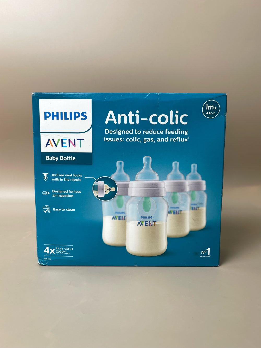 Set 4 bình sữa Philips Avents Anti- Colic 260ml ( 1m+/full box) - Ảnh 2