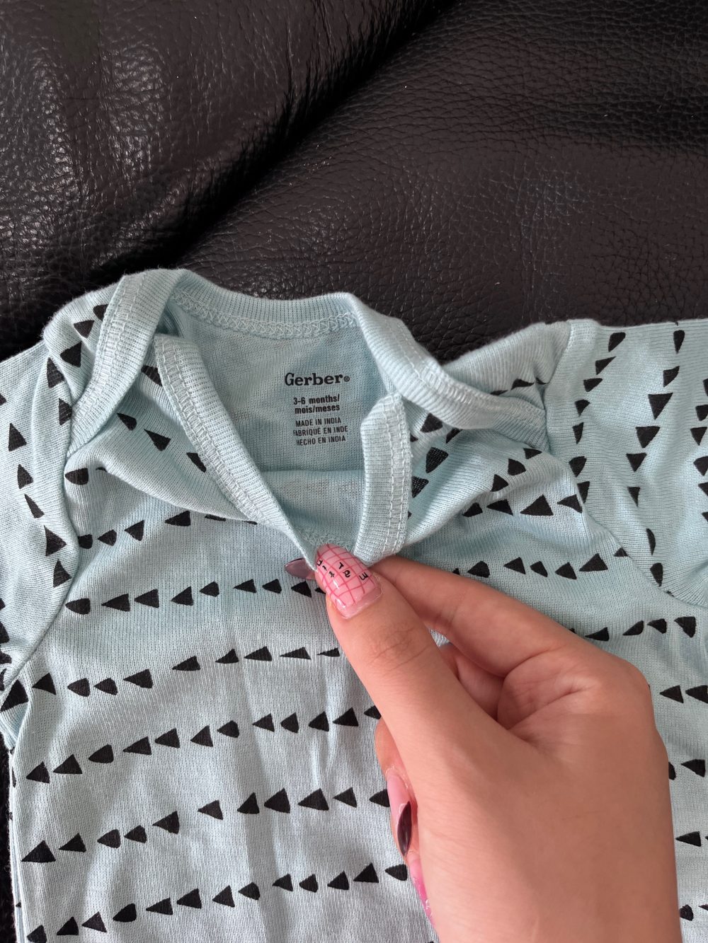 Set 3 bodysuit Gerber màu xanh họa tiết khủng long (size 3→6m) - Ảnh 16