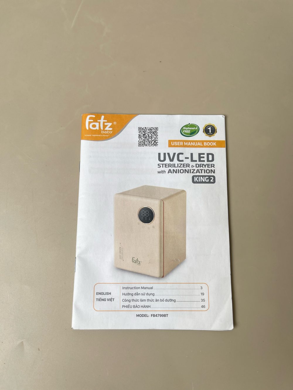 Máy tiệt trùng sấy khô UVC King 2 Fatz Baby (Full box) - Ảnh 16