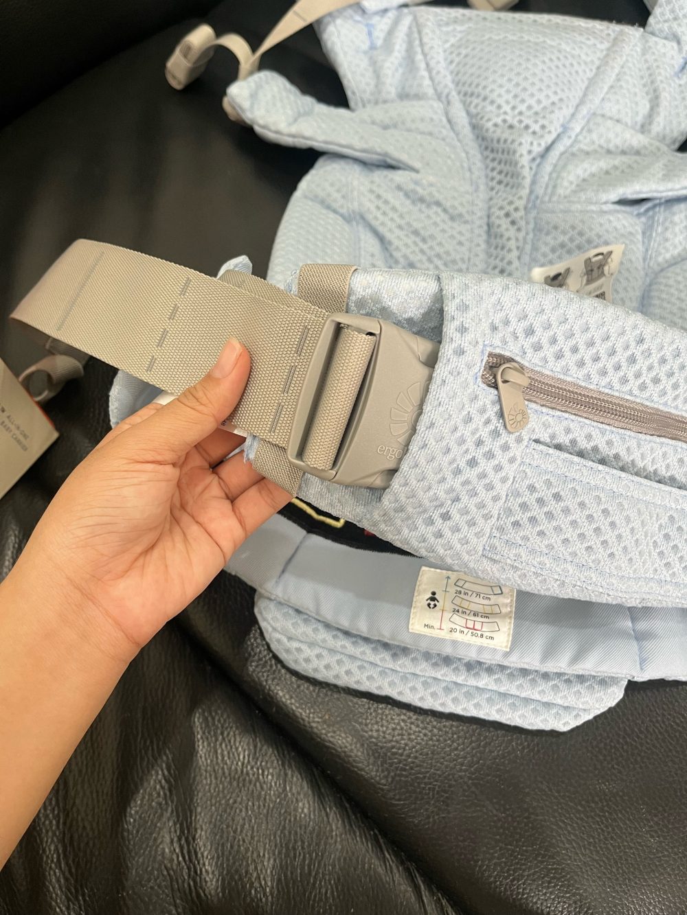 Địu cho bé Ergobaby Omni Deluxe Mesh, Serene Blue( size:0->48m~3kg2->20kg4) full box - Ảnh 12