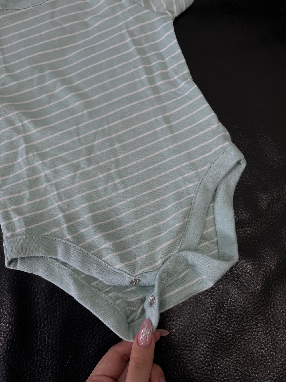 Set 2 bodysuit ngắn tay Mothercare màu sọc xanh dương/xanh lá (size 3→6m) - Ảnh 11