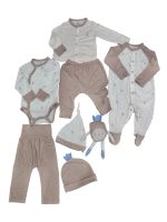 Set 3 bộ Nous màu nâu/be size newborn (kèm 2 mũ và 1 đồ chơi)