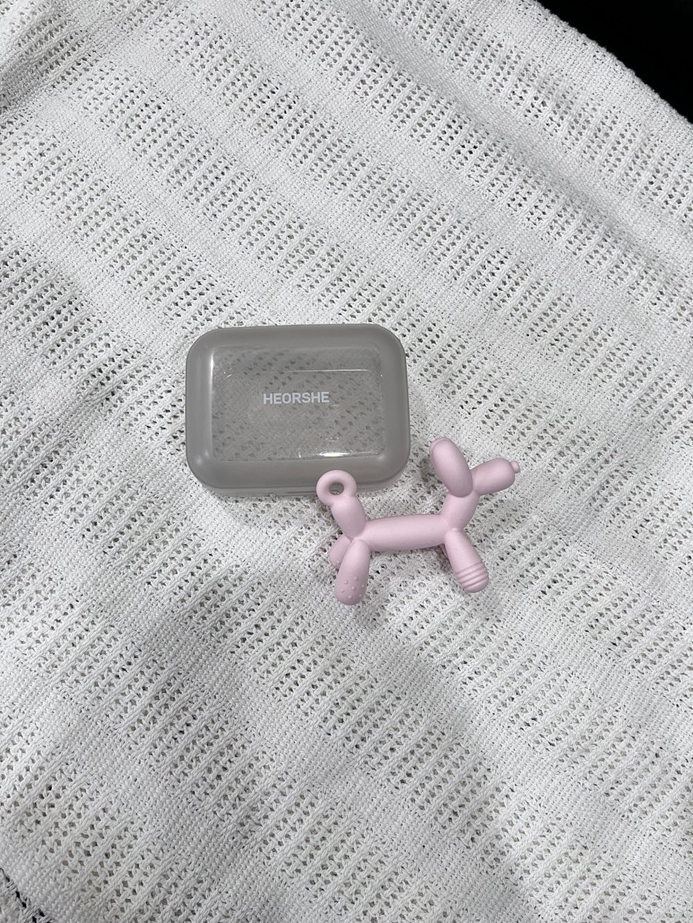 Gặm nướu silicone Puppy Heorshe màu hồng (kèm hộp đựng) - Ảnh 7