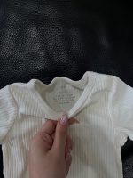 Set 2 bodysuit dài tay H&M màu trắng/xám (size 4→6m) - Ảnh 8