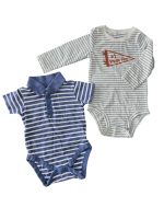 Bodysuit dài tay Carter’s kèm bodysuit ngắn tay Mothercare (size 6→9m)