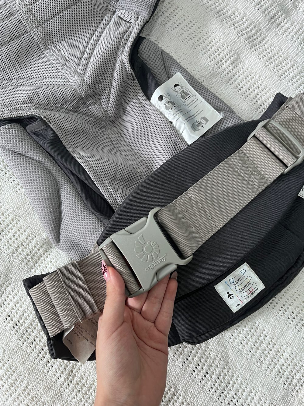Địu Ergobaby Omni 360 Cool Air Mesh, Carbon Grey (size: 3kg2→20kg~ 0→48m) - Ảnh 4