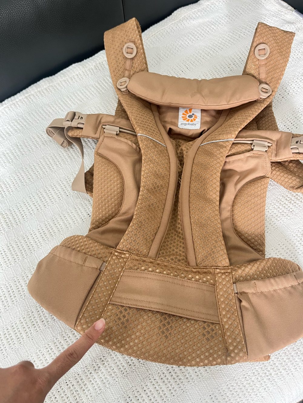Địu Ergobaby Omni Breeze màu Camel Brown ( size:0->48m ~ 3kg2->20kg) - Ảnh 9