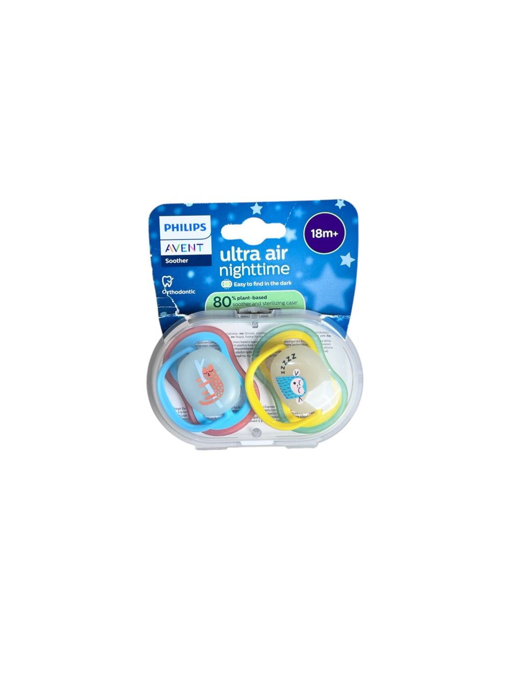16e6ffdf7e254d03858009c6b22da2c6 Ty ngậm Philips Avent Ultra Air Nighttime ( Size: 18m+, 2cái) - Ảnh 1