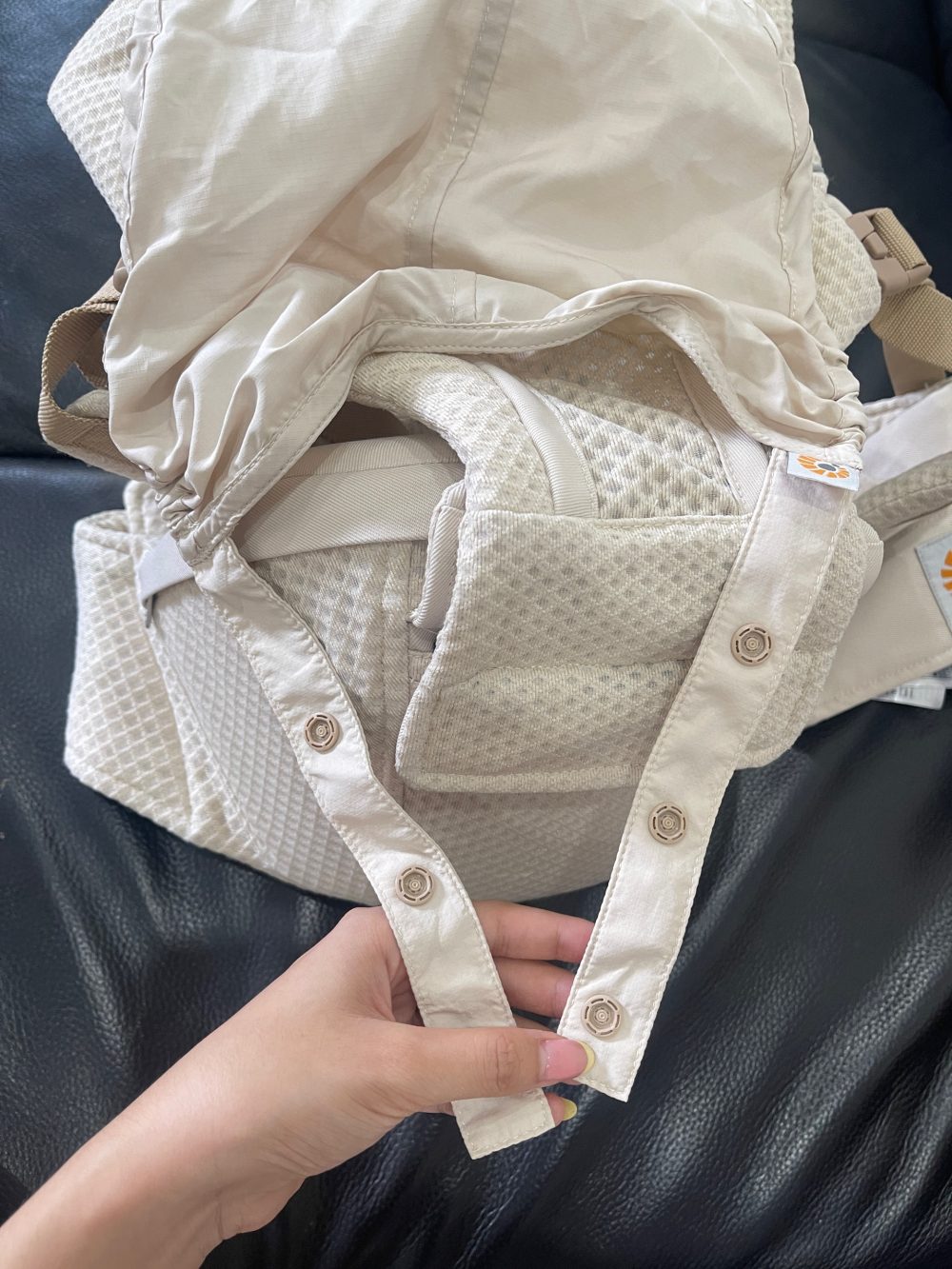 Địu Ergo baby Alta Hip Seat, Natural Beige ( size: 5,5-> 20kg ~ 4–> 48m) - Ảnh 4
