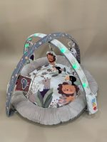 Thảm vải nằm chơi Telun Baby (ConCung) có nhạc, đèn, bảng điểu khiển màu xám (fullbox) - Ảnh 7