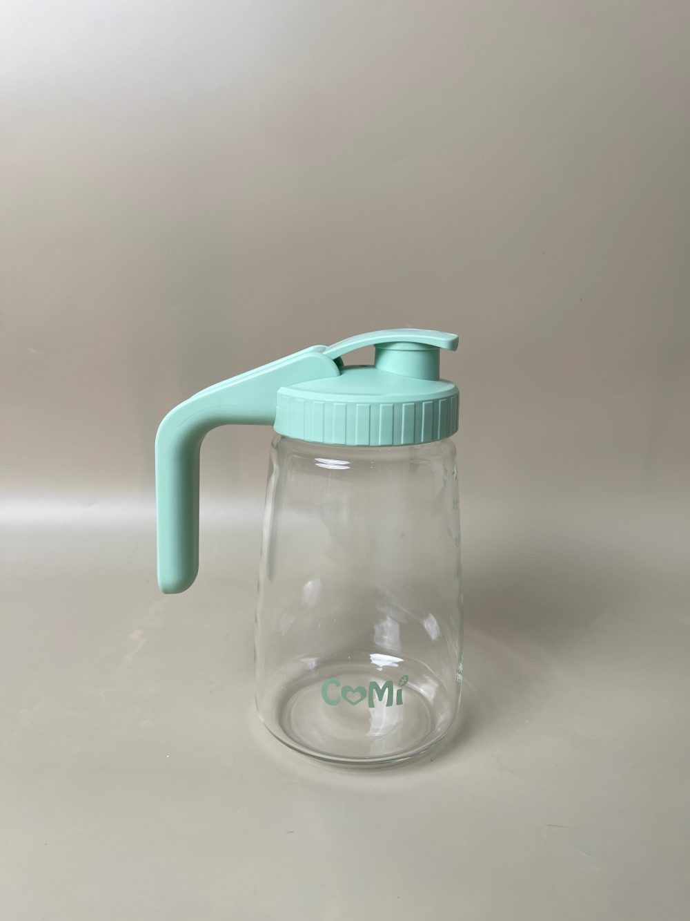 Bình trữ sữa thuỷ tinh Comi màu xanh 1L ( no box) - Ảnh 2