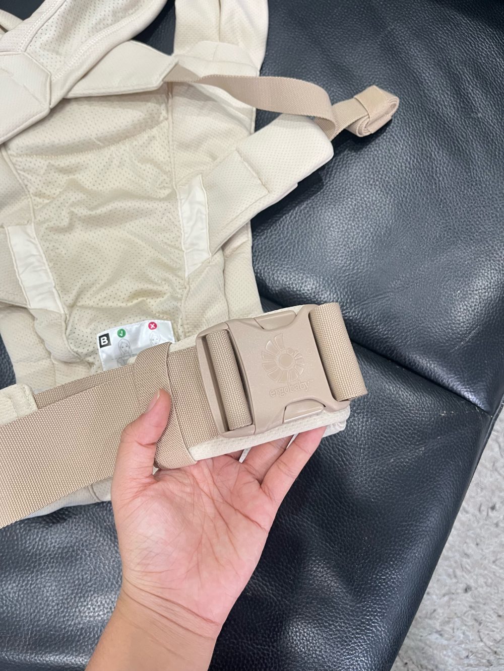 Địu Ergobaby Soft Air Mesh, Cream ( full box, size: 3.2kg – 11.3kg (0–> 24m) - Ảnh 4