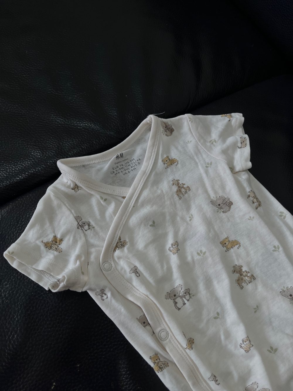 Set 4 bodysuit H&M màu xanh/be (size 2→9m) - Ảnh 10